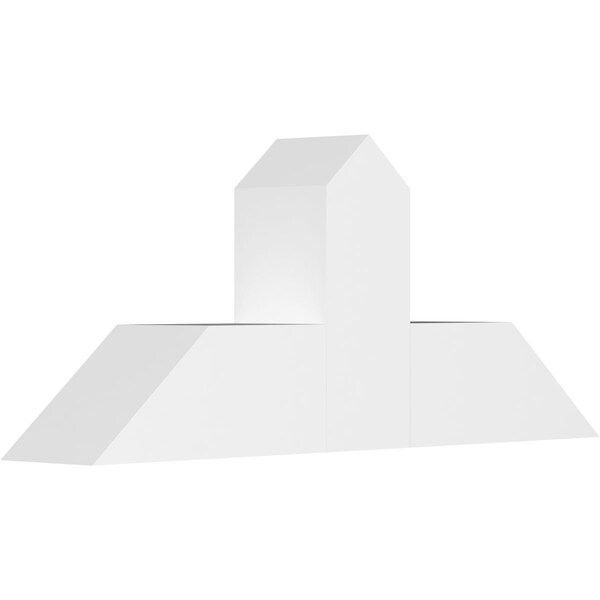 Ekena Millwork Portland Architectural Grade PVC Gable Bracket, 36"W x 15"H x 6"D x 6"F, 10/12 Pitch GBP036X15X0606POR00 - main